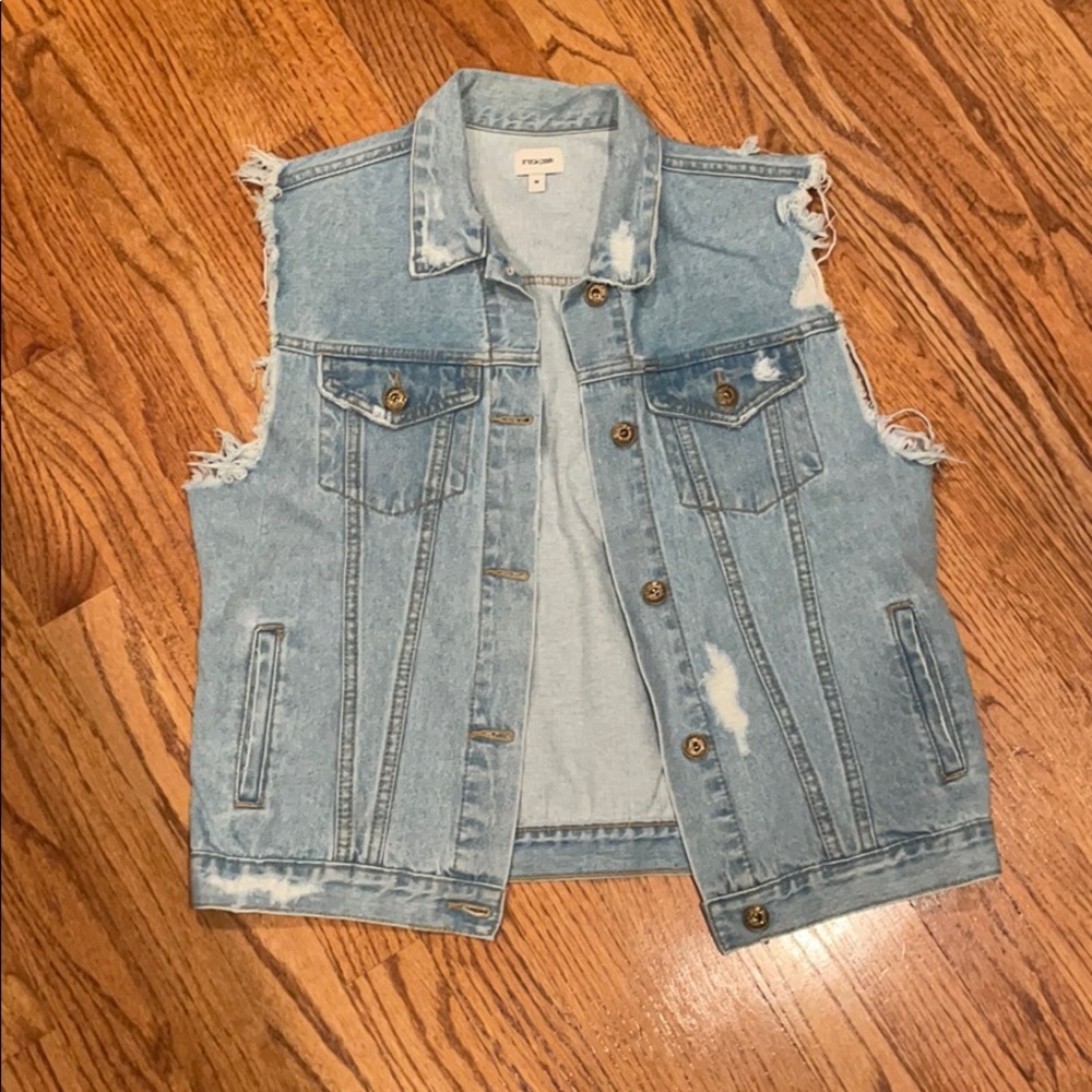 Ripped Denim Vest